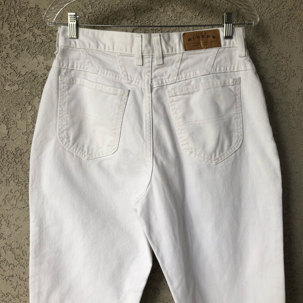 VINTAGE High waist minimalist white denim jeans